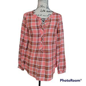 Sonoma Plaid Tunic Top Shirt - Size XS